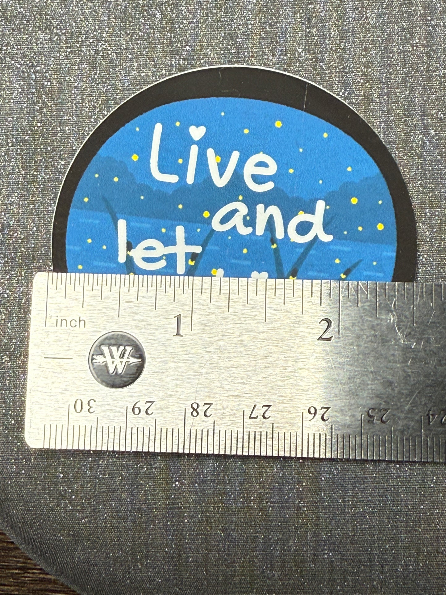 Inspiring Program "Live and Let Live" Black and Blue Vinyl Sticker 2.5"