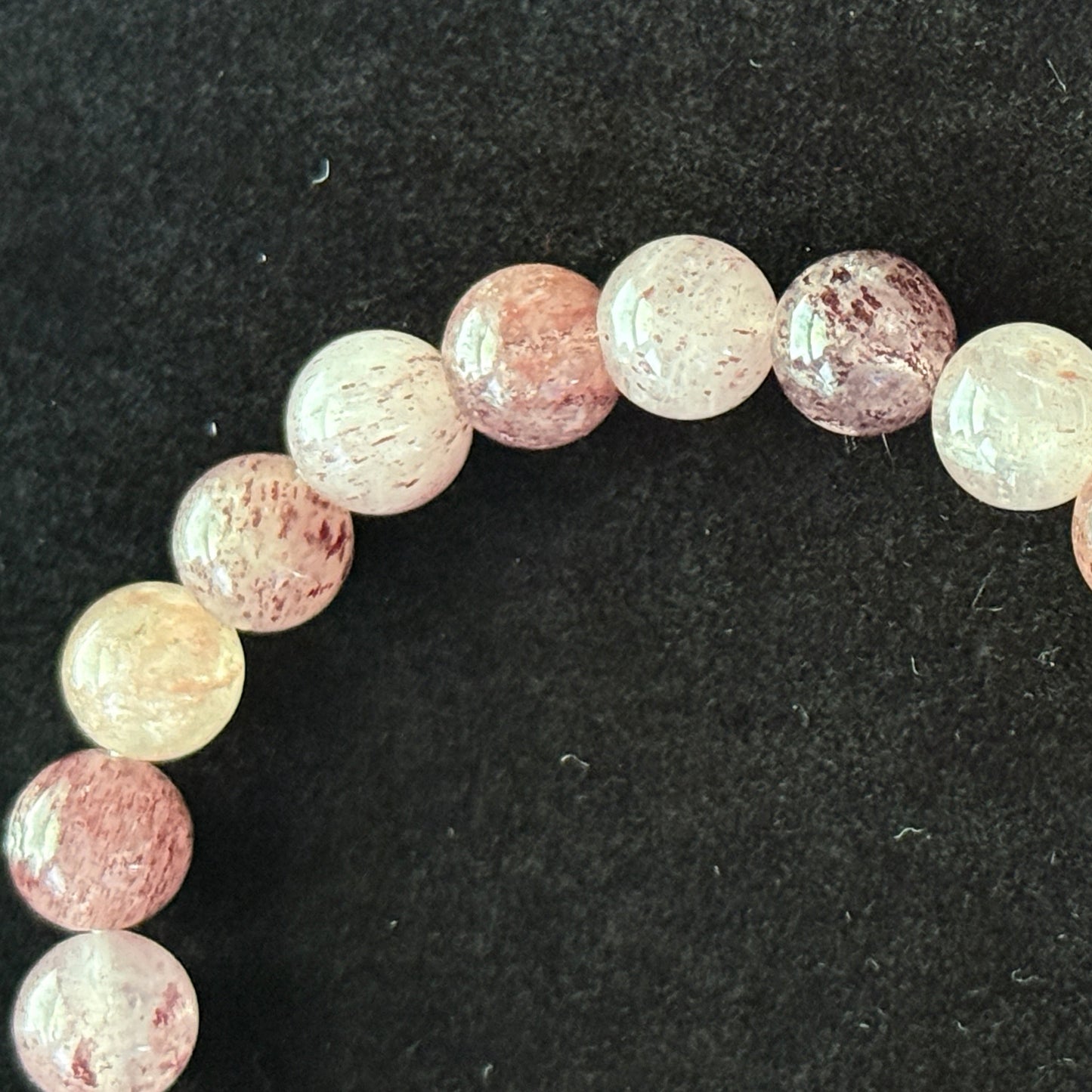 Strawberry Quartz Crystal Bracelet (8mm beads)