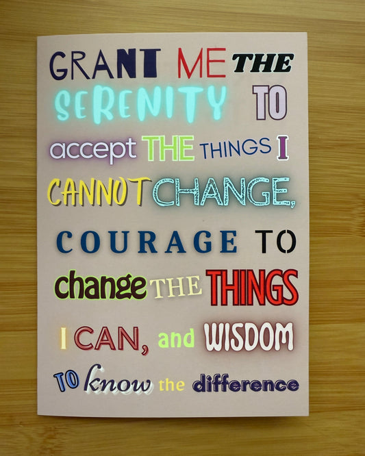 Serenity Prayer with Slogans