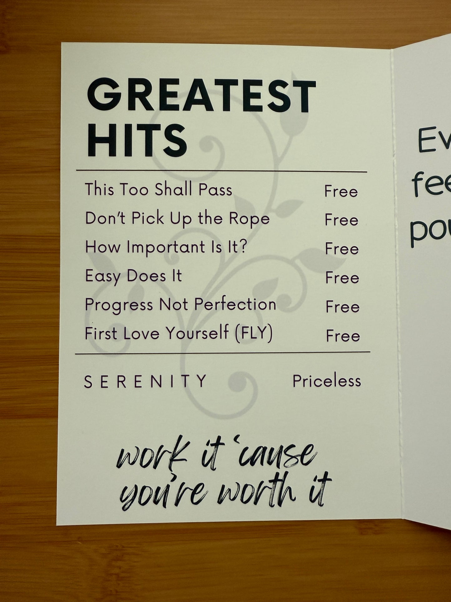 Serenity Prayer with Slogans