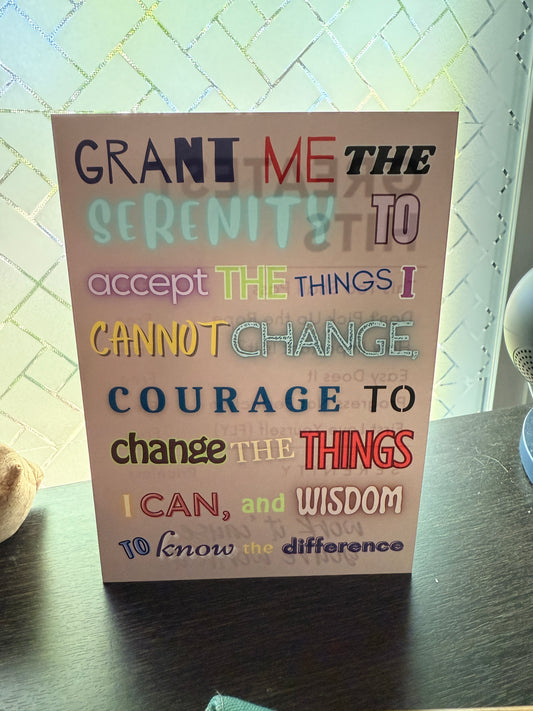 Serenity Prayer with Slogans