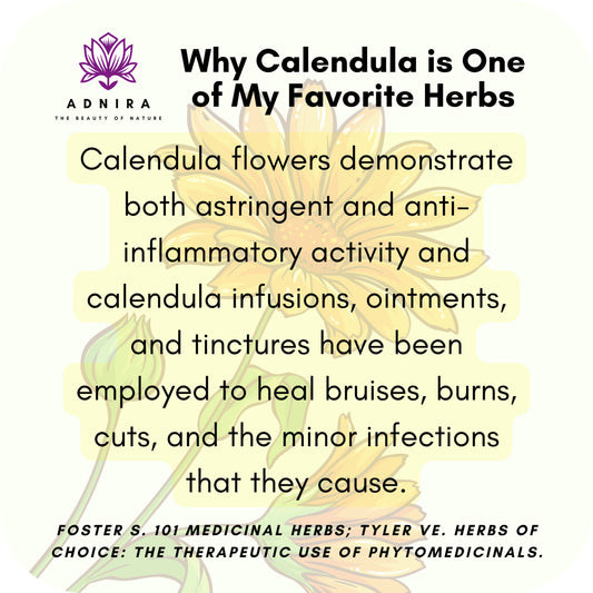 Mount Sinai reports Calendula's effects on skin conditions