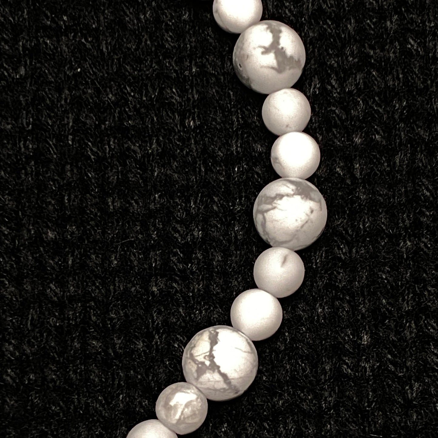 Howlite Crystal Bracelet (matte; 4.5mm & 6.5mm)