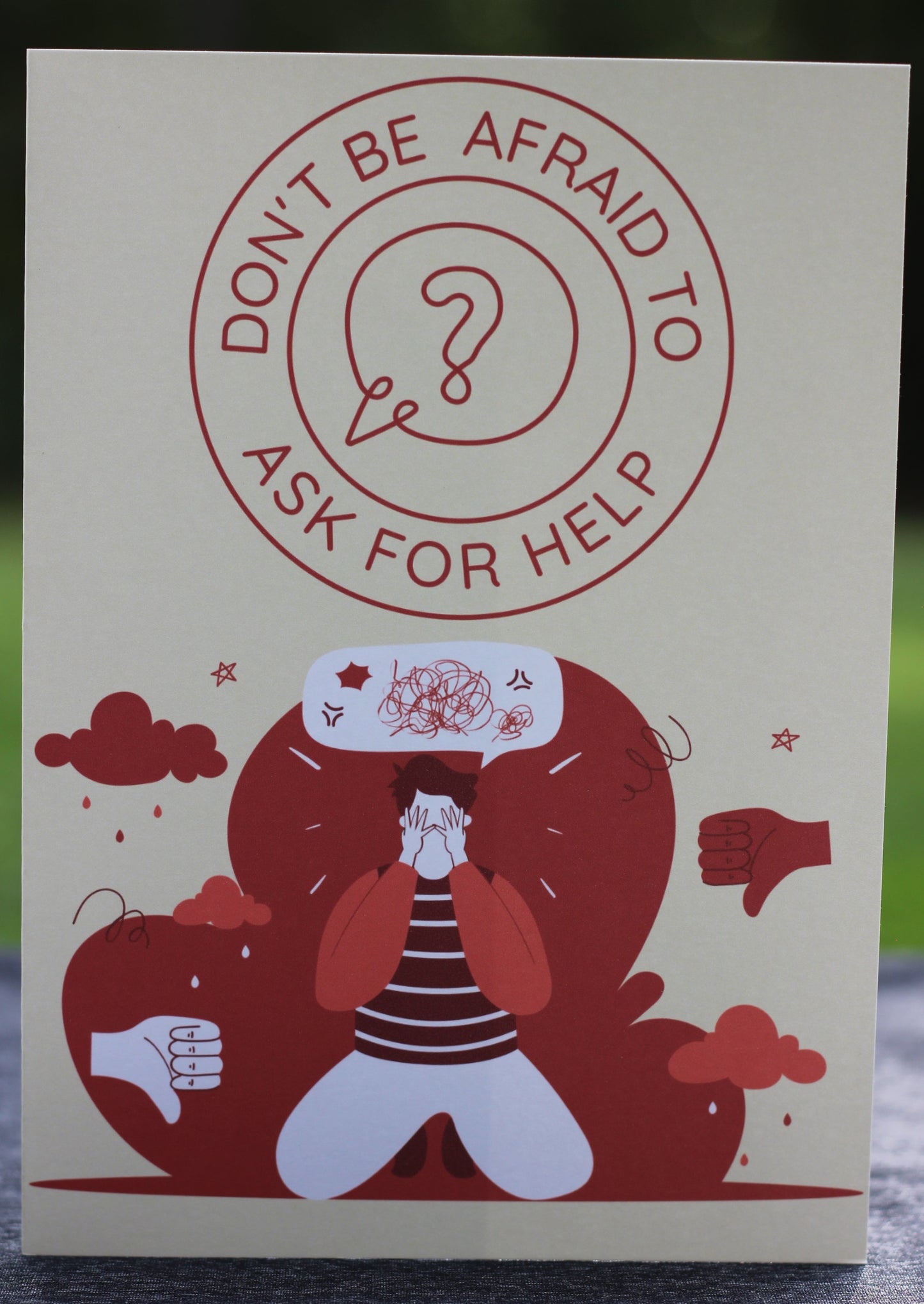 Don't Be Afraid to Ask for Help (w/ sticker)