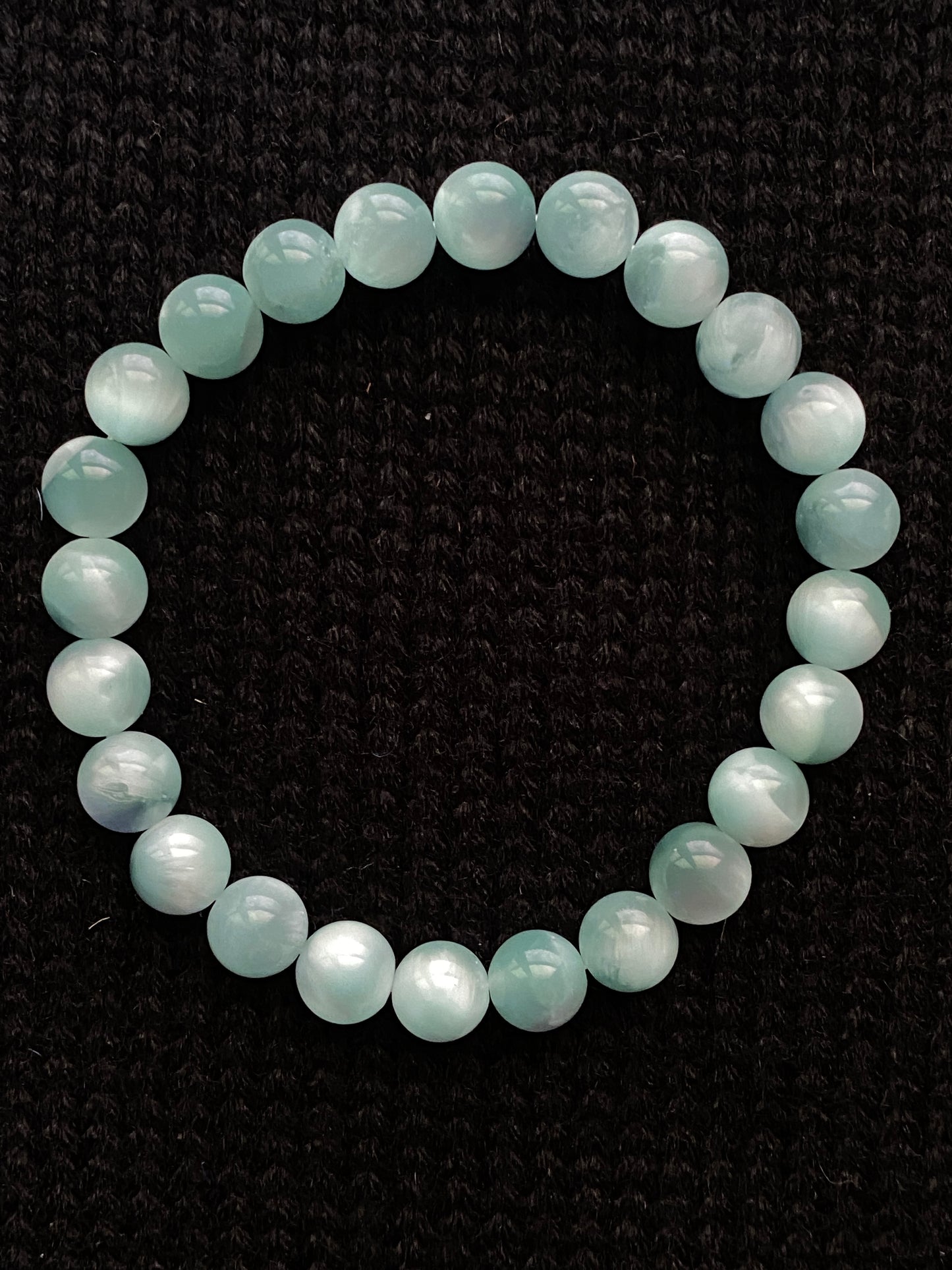 Chatoyant Green Moonstone Gemstone Bracelet (8mm)