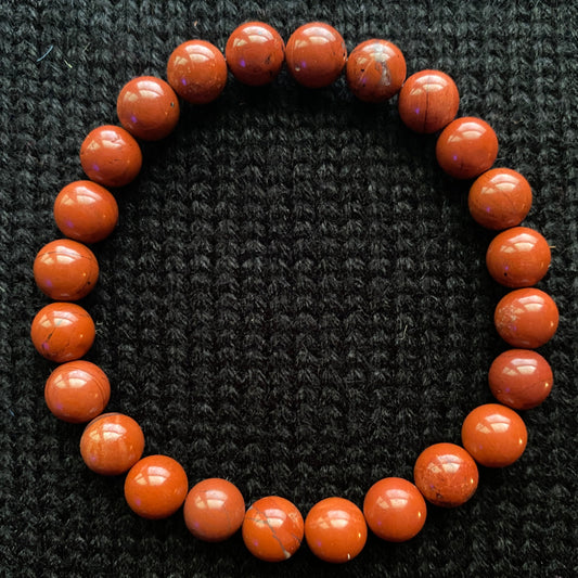 Red Jasper Gemstone Bracelet (8mm)