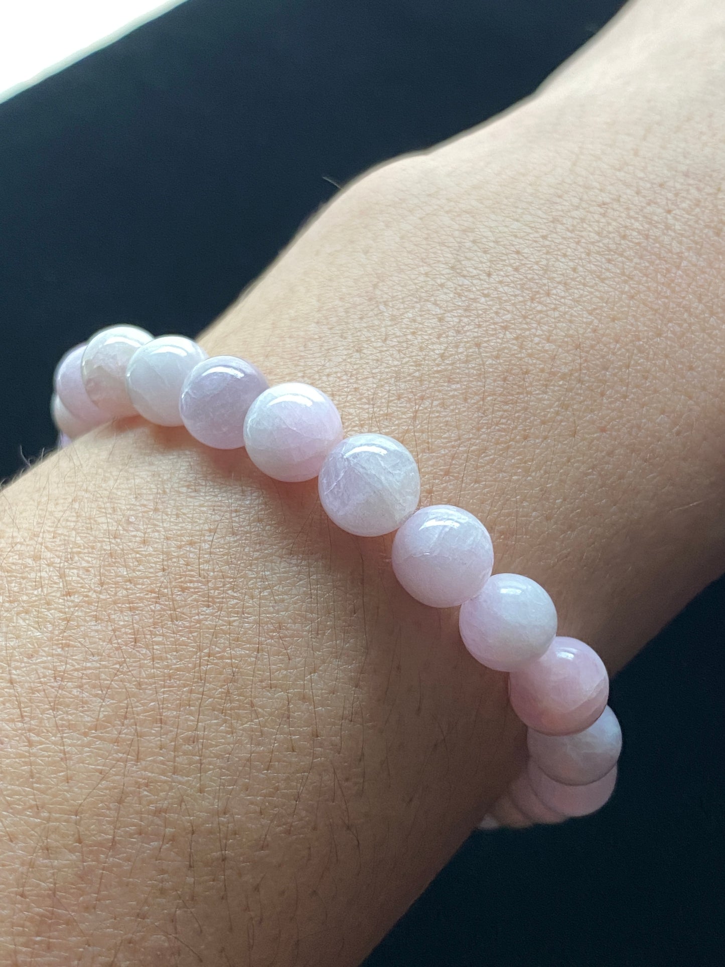 Kunzite Crystal Bracelet (7.5-8mm beads)