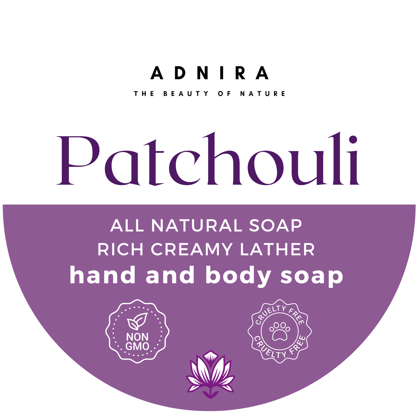 Patchouli - Three Color Layered Fade - Leaf Design - Luxuriously Rich Lather - Bath Soap